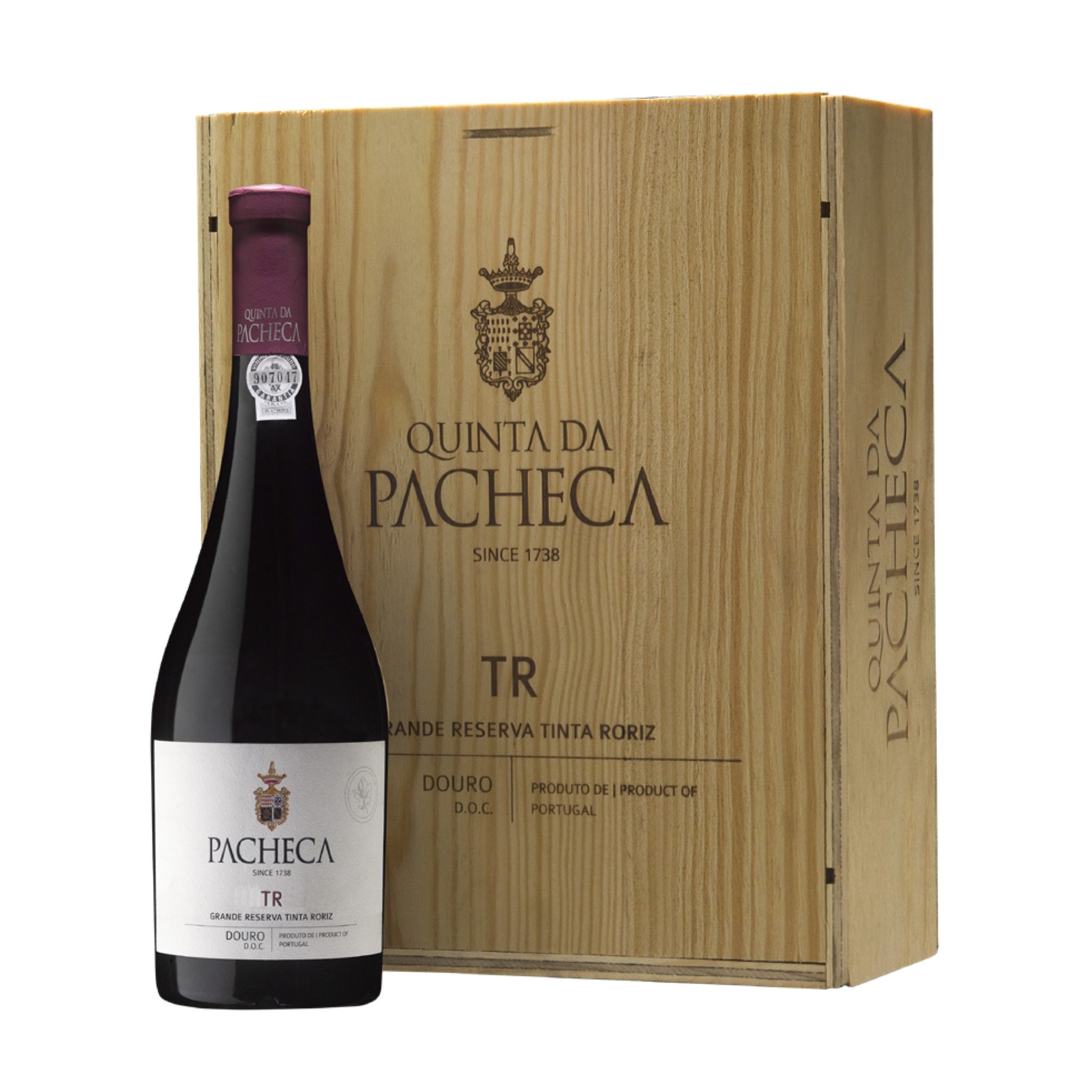 Pacheca Grande Reserve Tinta Roriz Red 2019 - Wooden box 3x